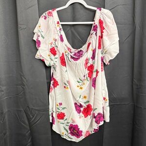 Old Navy Floral Off The Shoulder Floral Blouse size 4X